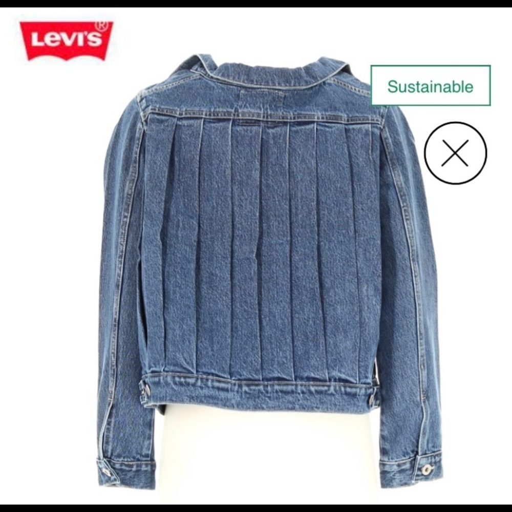 Levi’s ® Made & Crafted Trucker Off shoulder Women’s Pleated Denim Jean …